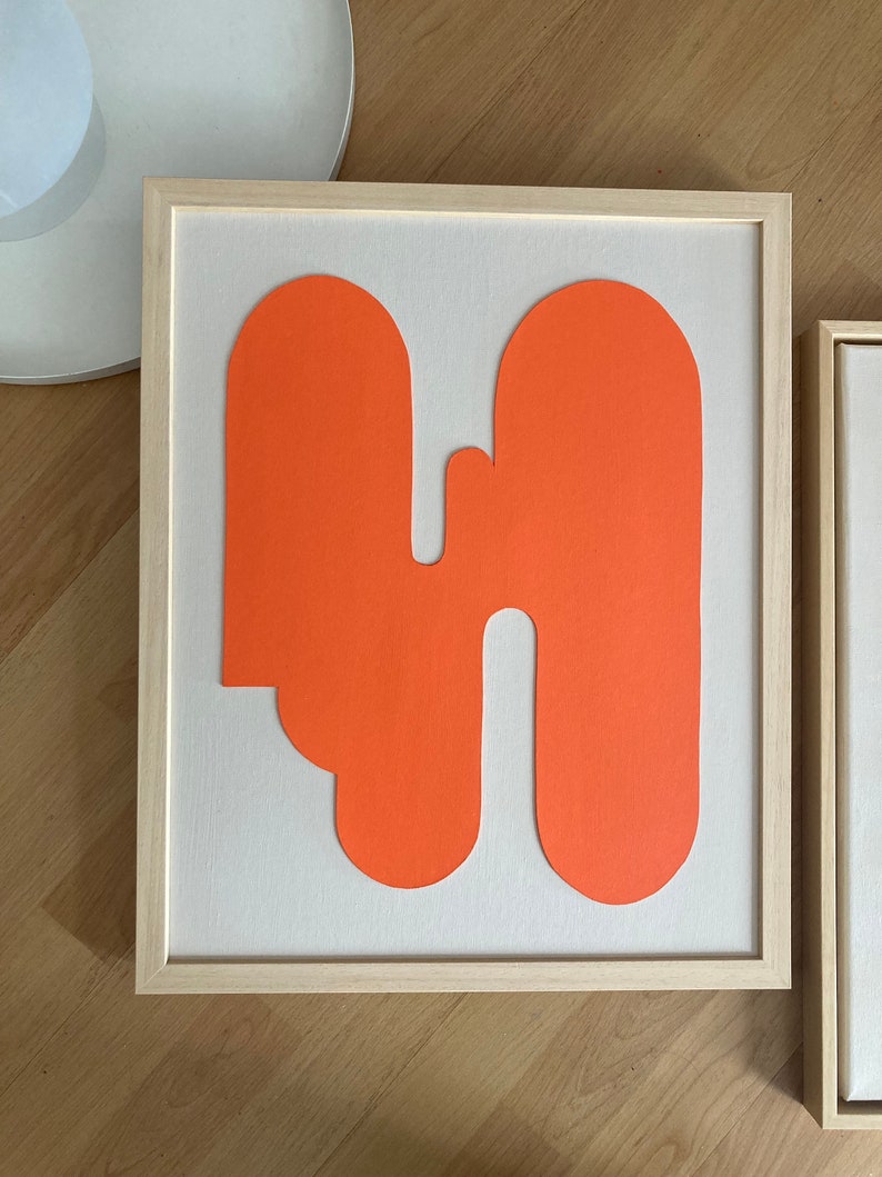 Original work Orange Shapes Papercut 40x50 image 4