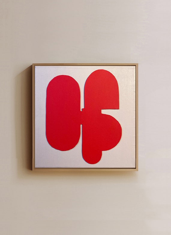 Original work - Red Shapes - Papercut - 30x30