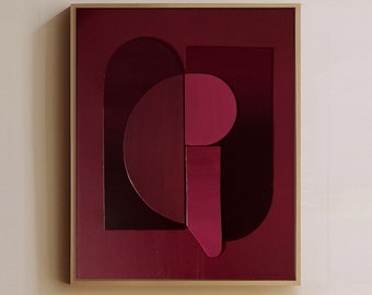 Original work - Magenta Shapes - Papercut - 50x60