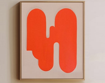 Original work - Orange Shapes - Papercut - 40x50