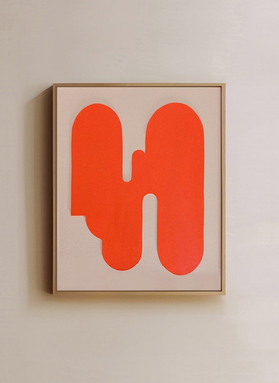 Original work - Orange Shapes - Papercut - 40x50