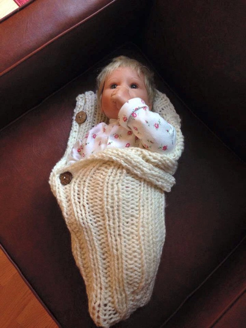 Handmade Knit Baby Cocoon Infant Newborn Swaddle Cozy Etsy