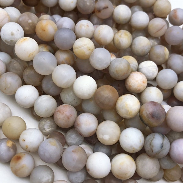 Matte Australian Agate Beads, Gemstone Beads, DIY Beads, Round Beads, Jewelry Supplies, 8mm, 10mm