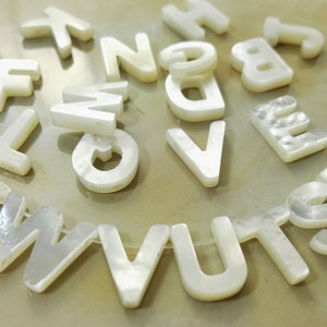 Wholesale Alphabets Letter Beads, Mother of Pearl Alphabet Beads, Mother Of Pearl Letter Beads