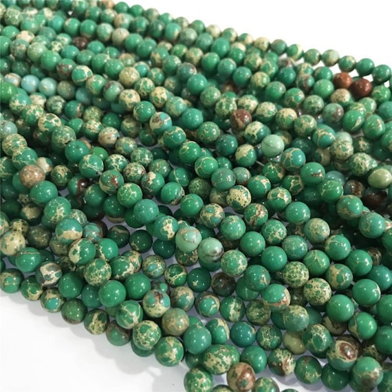 8mm Olive Jade Dyed Round Beads 40cm 15/" Gemstone