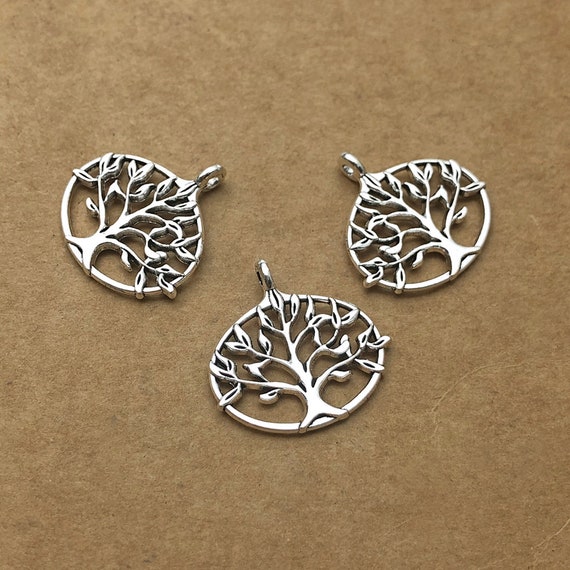 30pcs Antique Silver Tree of Life Charms Double Sided Tree of - Etsy