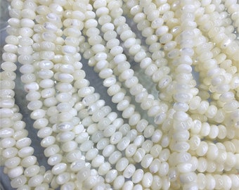 Mother of Pearl Beads, Shell Rondelle Beads
