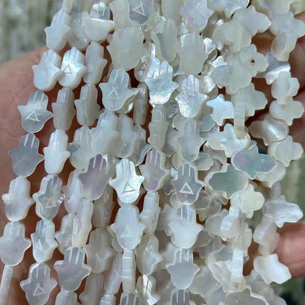 5-50pieces Mother of Pearl Bead,12x16mm Hamsa Hand Beads,  MOP Beads, Triangle Beads,Wholesale Pearls