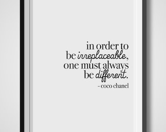 Wall Plaque Black &Gold Sign In Order To Be Irreplaceable One Must Be Different Wall Plaque Black &Gold Sign In Order To Be Irreplaceable One Must Be Different