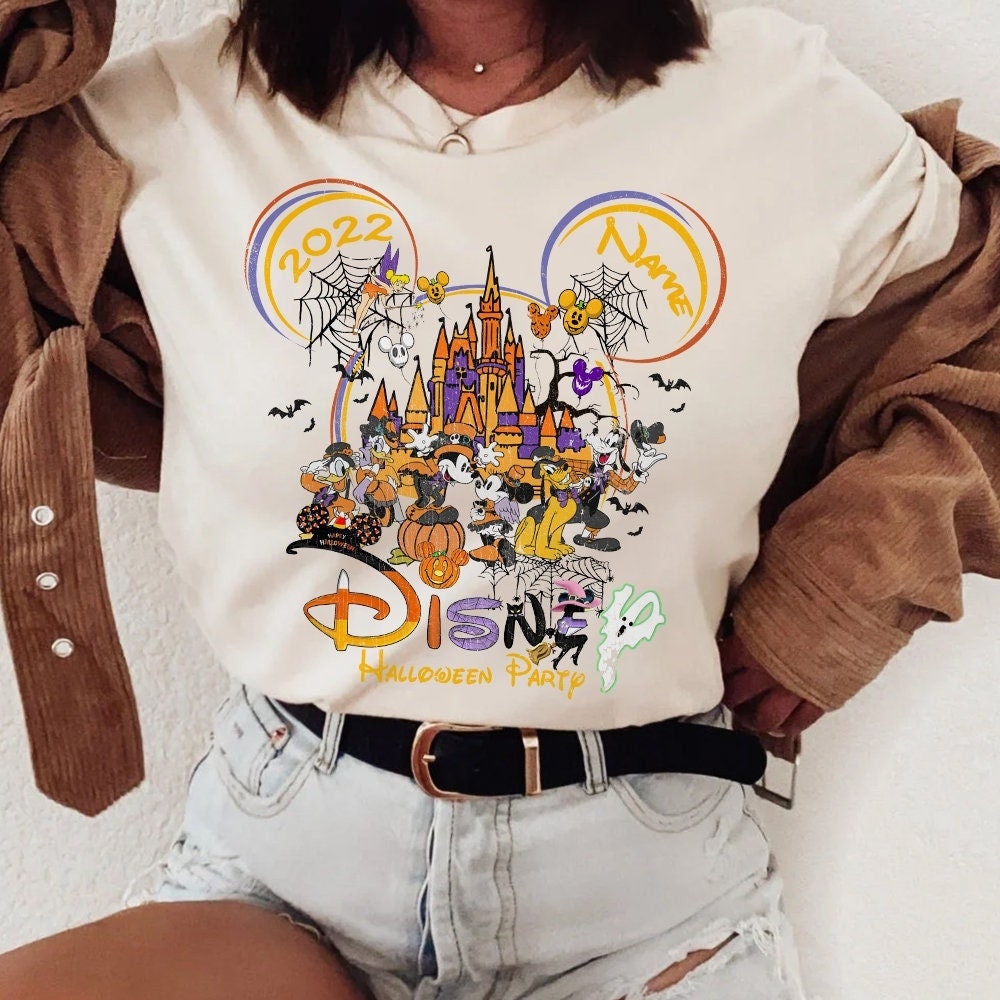 Personalized Disney Halloween Party Shirt, Disney Halloween 2022 Sweatshirt
