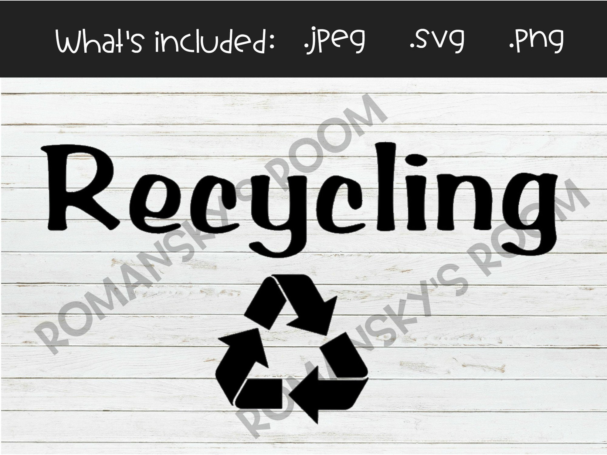 Download Recycling Label Cricut Digital Cut File Svg Design Etsy