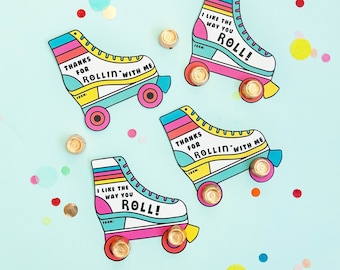 ROLLER SKATE VALENTINE'S, printable, digital download