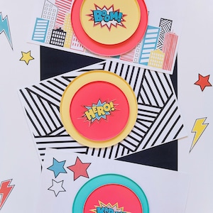 Superhero placemats, printable party decor, printable placemats