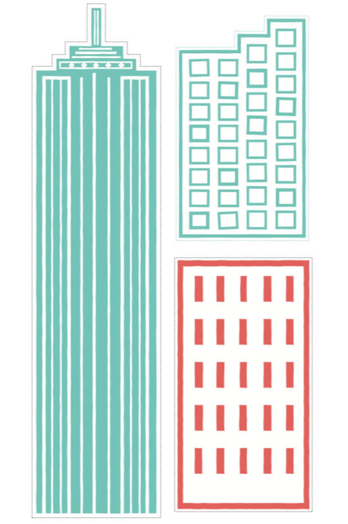 Printable Superhero Buildings Printable Party Decor Etsy