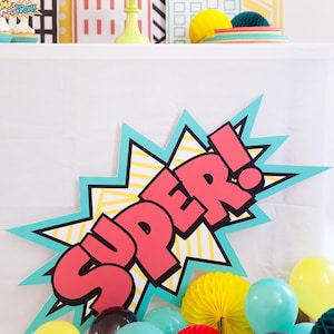 SUPERHERO party pack, printable party decor, superhero birthday party, image 6