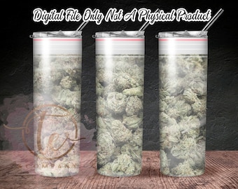 Archivo digital - Bolsa de marihuana 20oz Skinny Tumbler PNG Plantilla recta y cónica