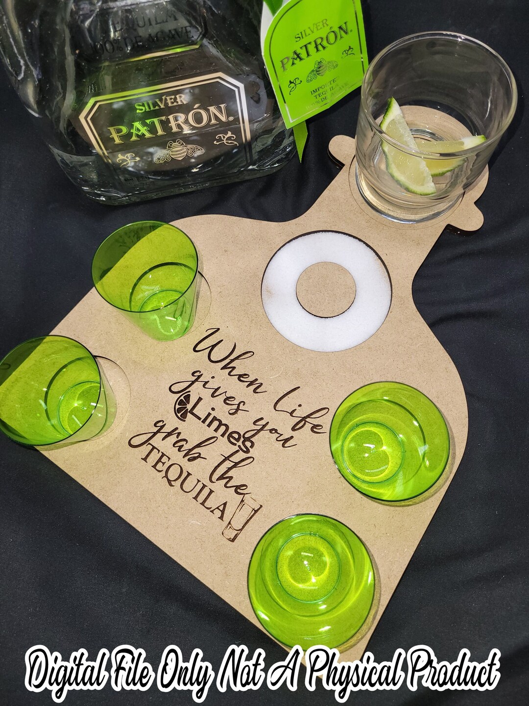 Digital File Patron Tequila Shot Tray LASER FILE/SVG Etsy