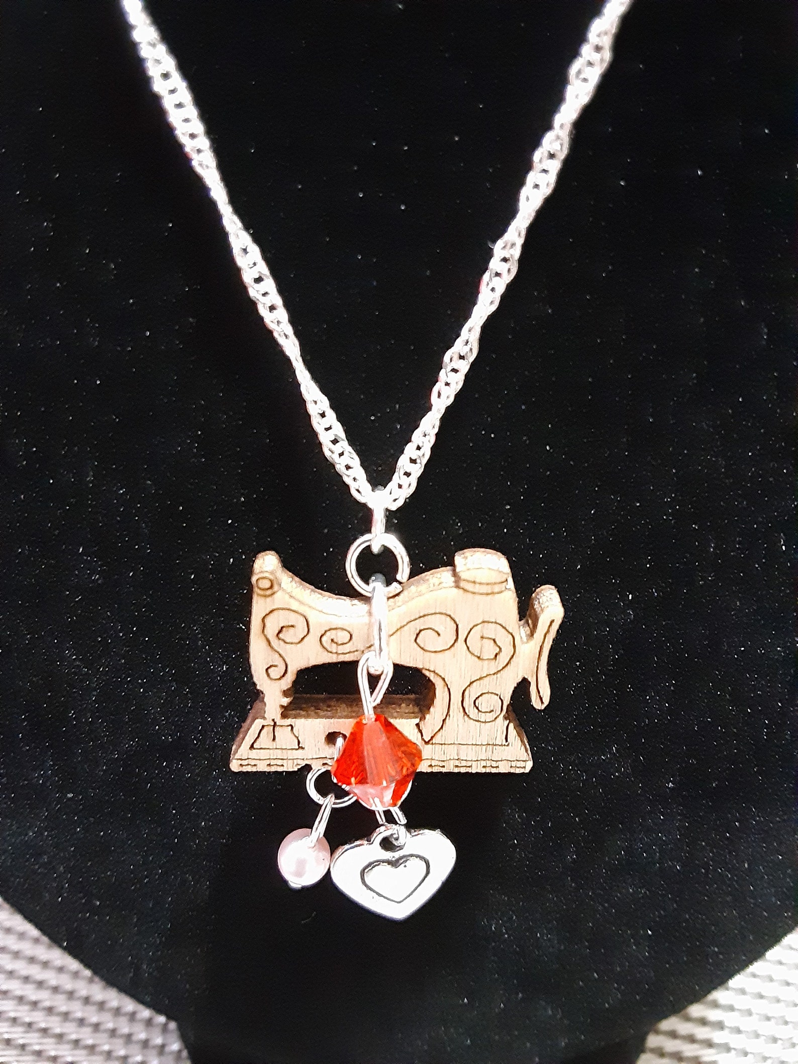 Sewing Machine Necklace Sewing Charm Necklace Sew Stitch Etsy