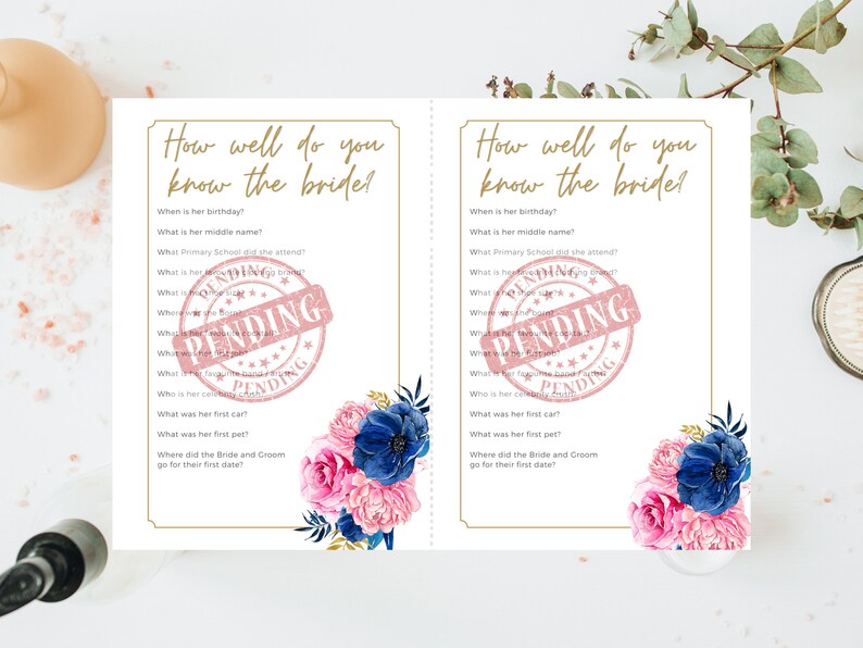 Printable Instant Download Bridal Shower Game Hens Party Etsy