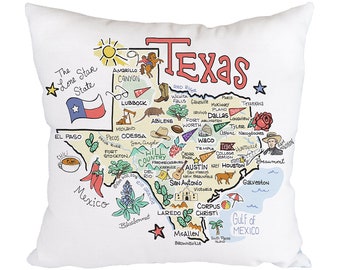 Texas Pillow Etsy