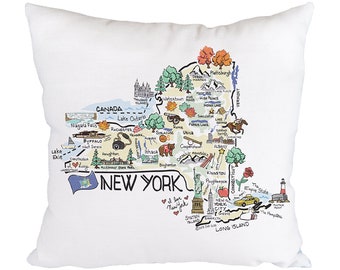 New York Pillow Etsy