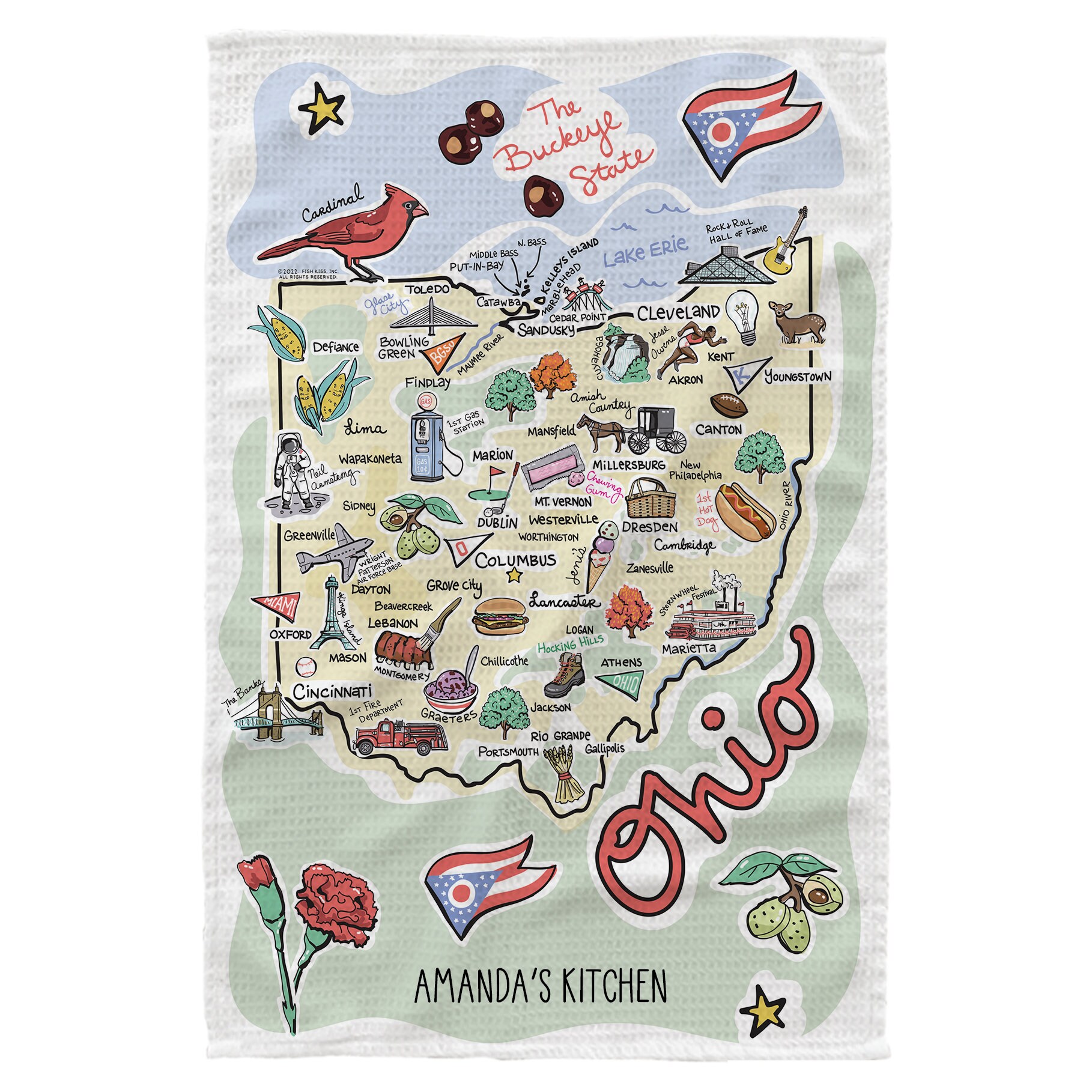 Canvas Diy Map Ohio