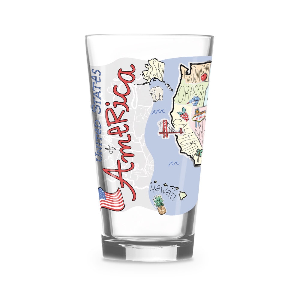 America Glass America Drinking Glass America Drinkware Etsy UK