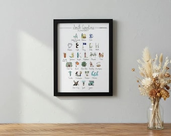 Framed South Carolina Alphabet Print