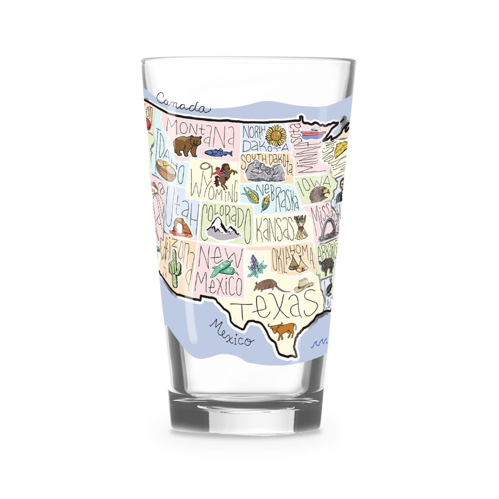 America Glass America Drinking Glass America Drinkware Etsy UK