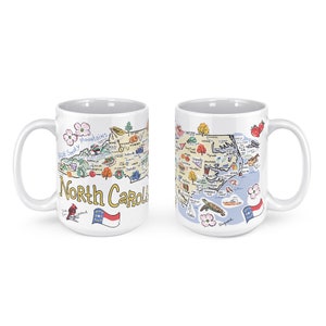 North Carolina Mug, North Carolina Coffee Mug, North Carolina State Mug, North Carolina Gift