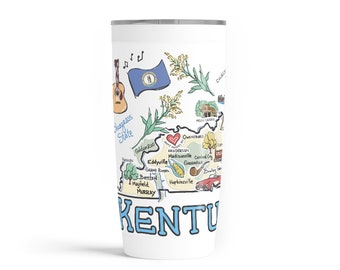 Kentucky  Tumbler, Kentucky Stainless Steel, Kentucky Coffee Cup, Kentucky Thermos