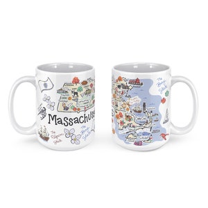 Massachusetts Mug, Massachusetts Coffee Mug, Massachusetts State Mug, Massachusetts Gift