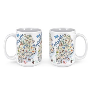 Maine Mug, Maine Coffee Mug, Maine State Mug, Maine Gift