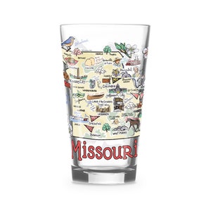 Missouri  Glass, Missouri  Drinking Glass, Missouri Drinkware, Missouri Gift