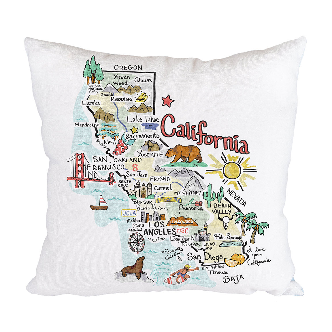 Big Sur California Throw Pillow by Groppo