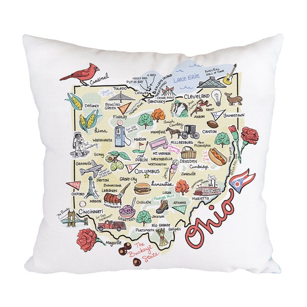 Ohio State Pillow Etsy