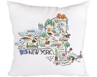 Empire State NY Co Nueva Hispanic Old NY New York US License Plate Graphic Throw Pillow 18x18 Multicolor