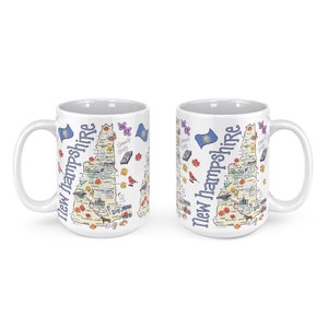 New Hampshire Mug, New Hampshire Coffee Mug, New Hampshire State Mug, New Hampshire Gift