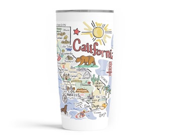 California  Tumbler, California Stainless Steel, California Coffee Cup, California Thermos