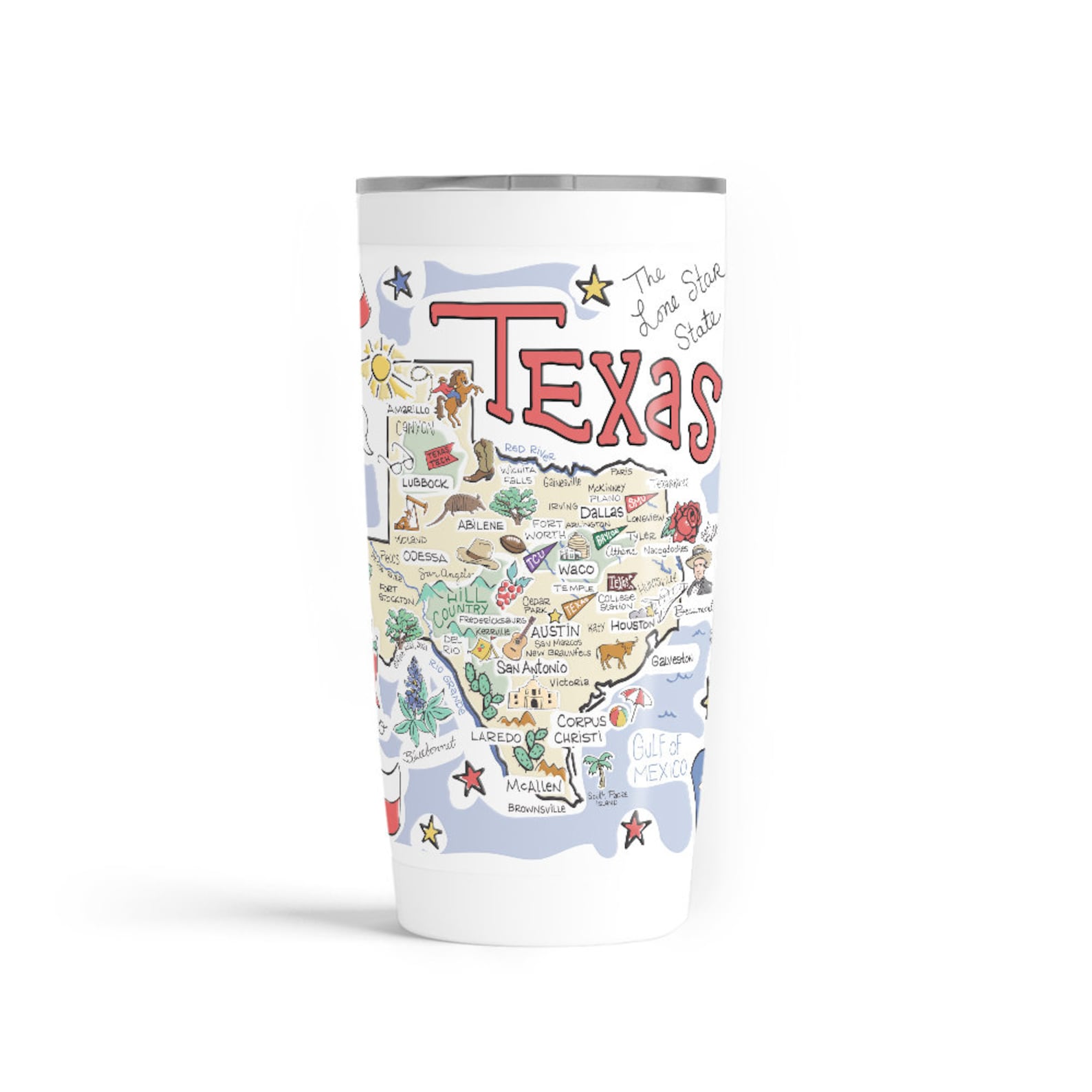 Texas Tumbler Texas Stainless Steel Texas Coffee Cup Texas - Etsy