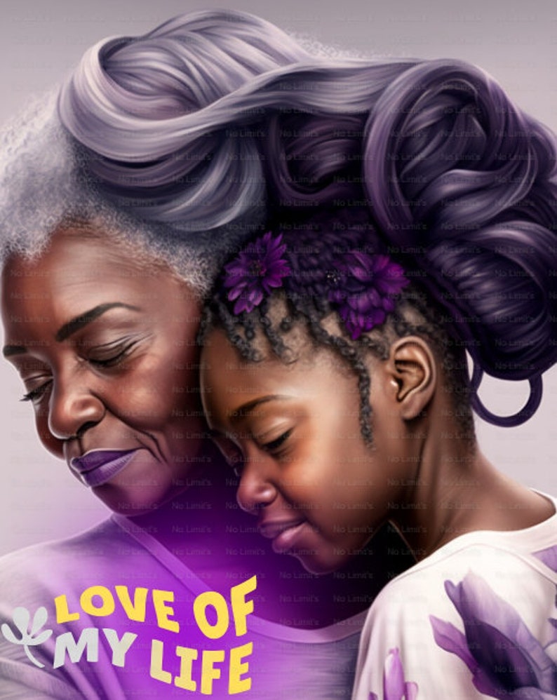Beautiful Black Ai Art Mother Daughter Mothers Day Art Love - Etsy