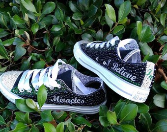 Custom Converses Rhinestone Converses Miracle Converses Walking In Your Miracle