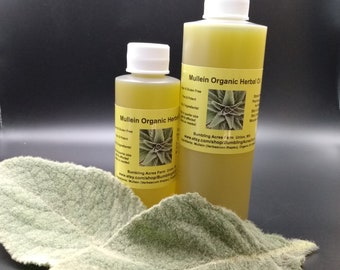 Mullein Oil Double Infused Organic Pure & Potent Wildcrafted Handmade in Small Batches Vegan Gluten-Free Bumbling Acres Farm