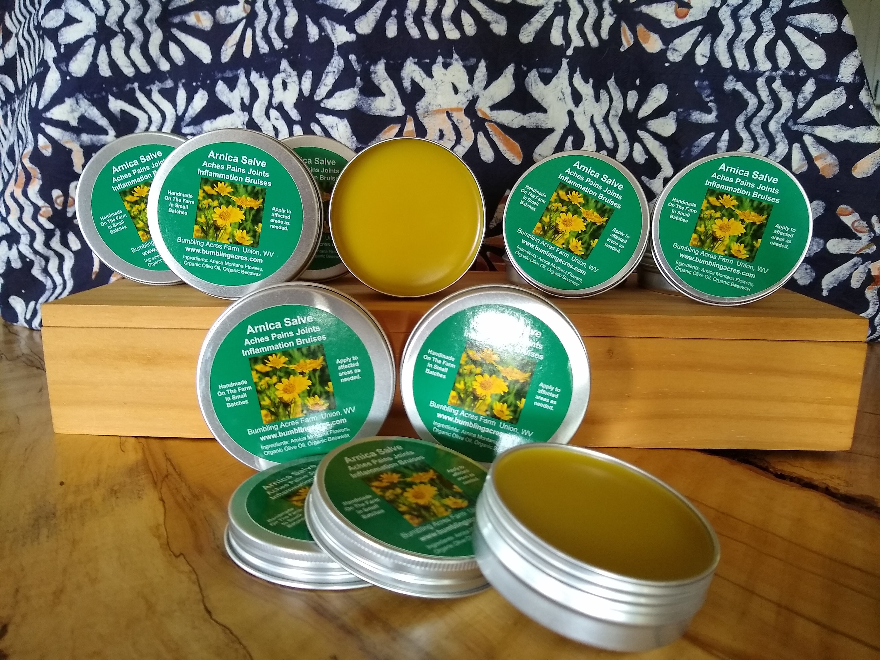 Arnica Salve: Double Infused with Organic Olive Oil & Beeswax 