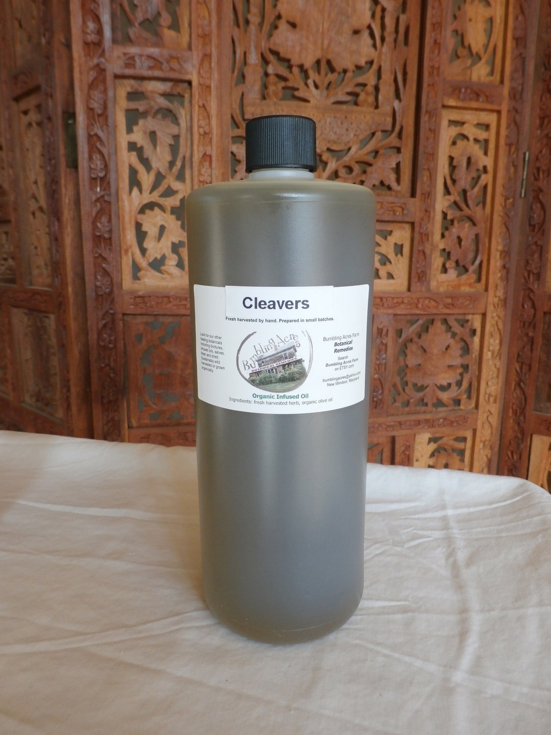 Cleavers Herbal Oil 100 Organic Concentrated Doubleinfused Handmade