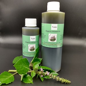 Tulsi aka Holy Basil Doppelt aufgegossenes Öl Bio Vegan Handgefertigt Kleine Chargen Gluten-frei Non-GMO Pure & Potent Bumbling Acres Farm