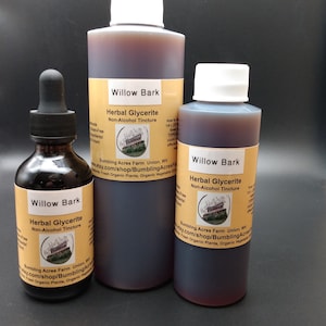 White Willow Bark Glycerite - Non-Alcohol Herbal Tincture