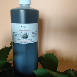 Stinging Nettle Vegetable Glycerin Extract Glycerite Double-Extract Pure & Potent Handmade Small Batches Only 2 Ingredients Vegan GlutenFree