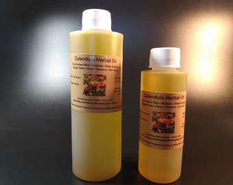 Calendula Oil Double Infused 100% Organic Vegan Gluten Free Pure & Potent Handmade small batches Bumbling Acres Farm