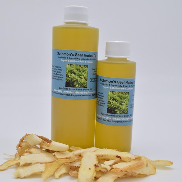 Solomon's Seal Root Oil Double Infused Pure & Potent Organic Vegan Handmade in Small Batches Gluten Free Bumbling Acres Farm